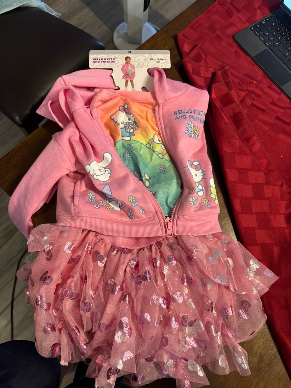 Hello Kitty Pink Girls' Tutu Hoodie outfit